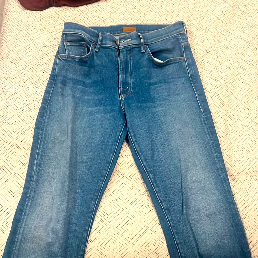 MOTHER Denim The Insider Ankle Fray Jeans Size 28
